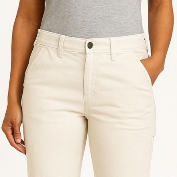 Carhartt Canvas Work Pants 33x30 Natural Unisex Women’s Size 12, Straight Leg - Picture 2 of 7